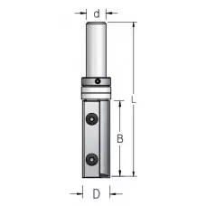 Фреза обгонная с верхним подшипником со сменными ножами 2 отверстия WPW 19.0x50x100x12 PFM7192 в наличии купить в Челябинске