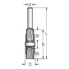 Фреза обгонная с направляющим подшипником по центру WPW 12.7x13x35x65x8 FT51275 в наличии купить в Челябинске