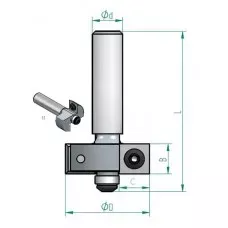 Фреза для выборки четверти со сменными ножами WPW 35x12x65x12 C12.7 EM21272 в наличии купить в Челябинске