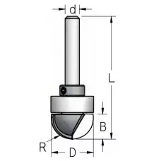 Фреза канавочная полукруглая с подшипником WPW 19x11x83x12 R9.5 DB19002 в наличии купить в Челябинске