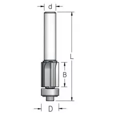 Фреза обгонная с нижним подшипником WPW 19.0x25x75x12 Z4 F441902 в наличии на складе Профкомплект купить в Челябинске